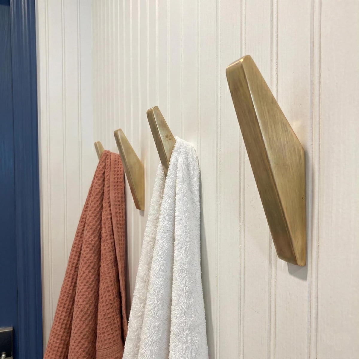 Solid Unlacquered Brass Wall Hook, Modern Minimalist Coat Towel Hanger