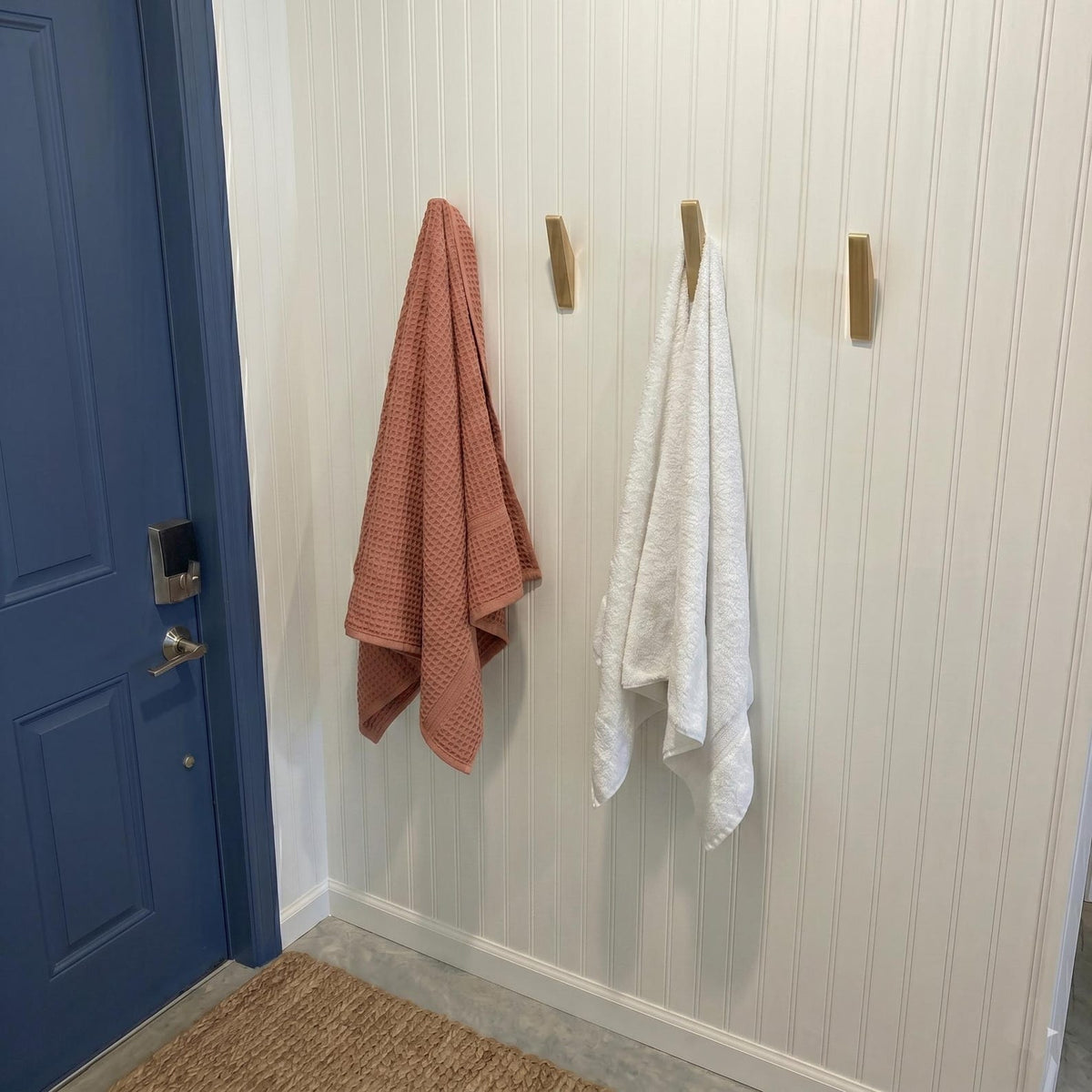 Solid Unlacquered Brass Wall Hook, Modern Minimalist Coat Towel Hanger